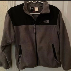 North Face Grey Fleece Jacket In Gray- Size Small